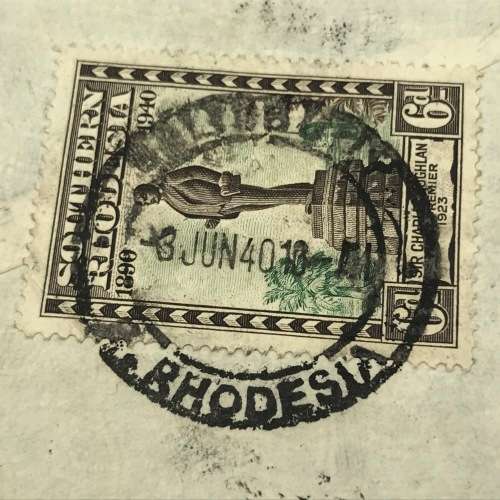 BSA Company Golden Jubilee Southern Rhodesia first day cover with SACC 55-62 (SACC 62 stamp on back)