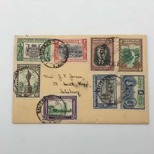 BSA Company Golden Jubilee Southern Rhodesia first day cover with SACC 55-62 stamps