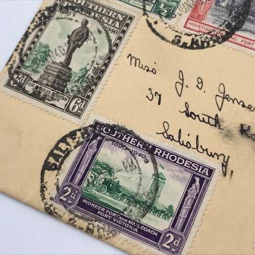 BSA Company Golden Jubilee Southern Rhodesia first day cover with SACC 55-62 stamps