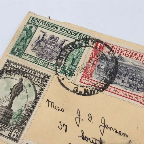 BSA Company Golden Jubilee Southern Rhodesia first day cover with SACC 55-62 stamps