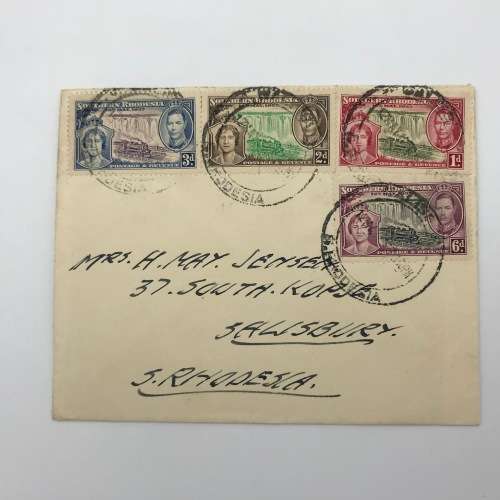Pair of Southern Rhodesia SACC 38-41 First Day Covers - Coronation of George 6