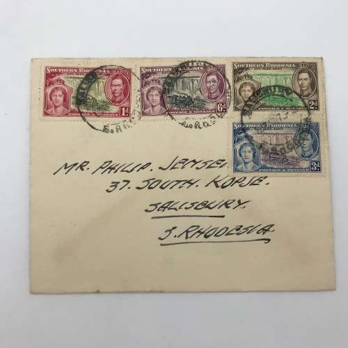 Pair of Southern Rhodesia SACC 38-41 First Day Covers - Coronation of George 6