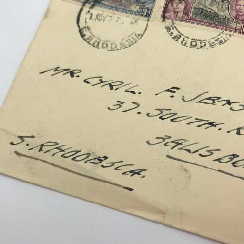 Southern Rhodesia Coronation of George 6, 12 May 137 FDC on Union Castle Line envelope