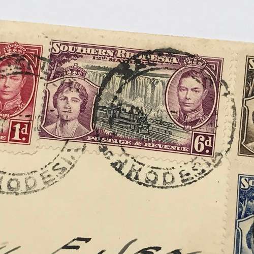 Southern Rhodesia Coronation of George 6 SACC 38-41 first day cover Union Castle Line envelope