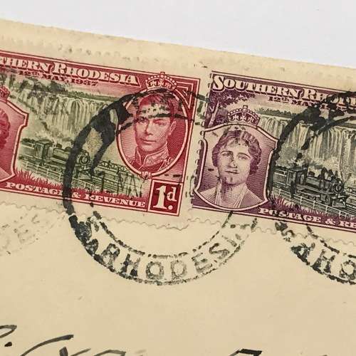 Southern Rhodesia Coronation of George 6 SACC 38-41 first day cover Union Castle Line envelope