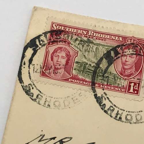 Southern Rhodesia Coronation of George 6 SACC 38-41 first day cover Union Castle Line envelope