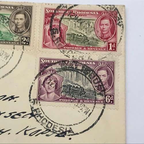 Southern Rhodesia Coronation of George 6 SACC 38-41 first day cover Union Castle Line envelope