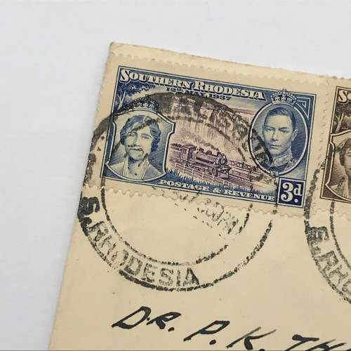 Southern Rhodesia Coronation of George 6 SACC 38-41 first day cover Union Castle Line envelope
