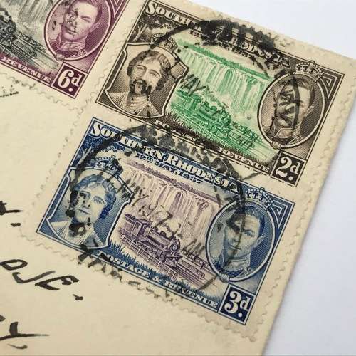 Southern Rhodesia Coronation of George 6 SACC 38-41 first day cover Union Castle Line - RARE