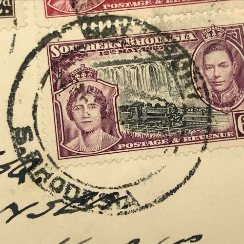 Southern Rhodesia Coronation of George 6 SACC 38-41 first day cover Union Castle Line envelope