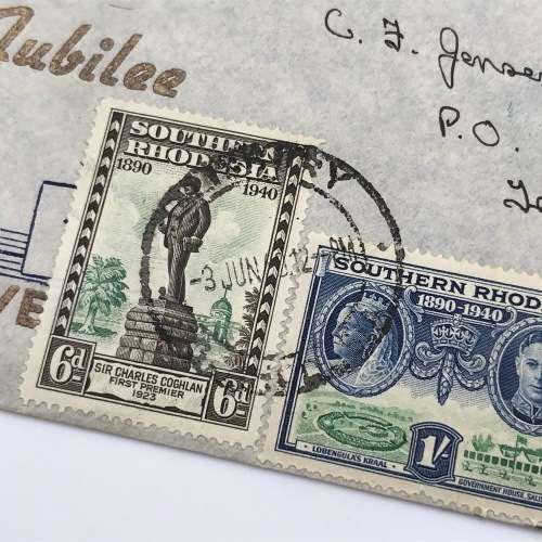 BSA Company Golden Jubilee Southern Rhodesia 3-6-1940 full set on FDC