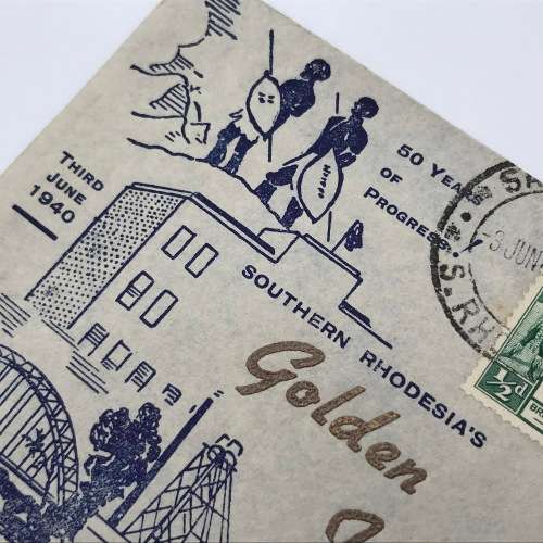 BSA Company Golden Jubilee Southern Rhodesia 3-6-1940 first day cover with SACC 55-62