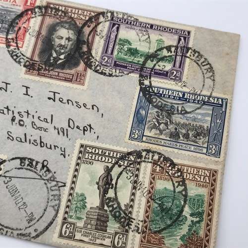 BSA Company Golden Jubilee Southern Rhodesia 3-6-1940 lot of 3 covers - 2 full sets and one single