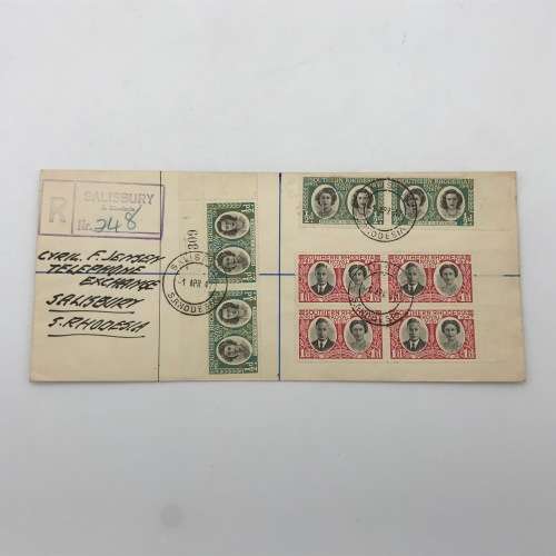 Southern Rhodesia Royal visit 1947 FDC - Salisbury cancel and Royal Train cancel