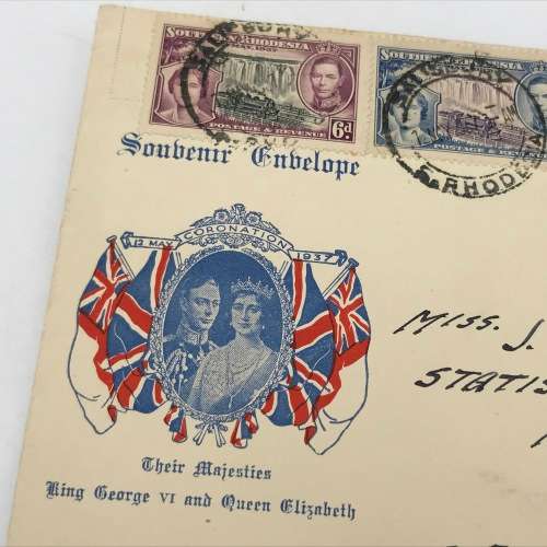 Southern Rhodesia 12 May 1937 Coronation of King George 6 - full set on first day cover