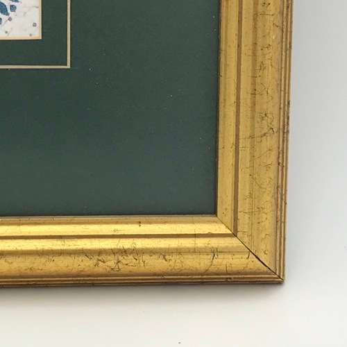Print in frame of Apple, Plum, Pear and cherry - frame 38 x 38cm and print 16,5 x 16,5cm