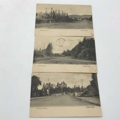 Lot of 9 antique post cards with Pretoria scenes - all over 100 years old