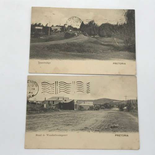 Lot of 9 antique post cards with Pretoria scenes - all over 100 years old