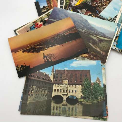 Lot of more than 50 vintage and antique post cards - used and unused