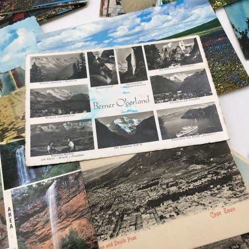 Lot of more than 50 vintage and antique post cards - used and unused