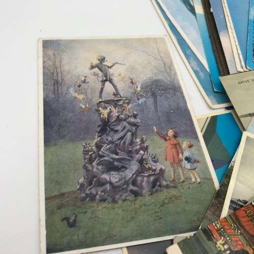 Lot of 60 vintage and antique post cards - used and unused