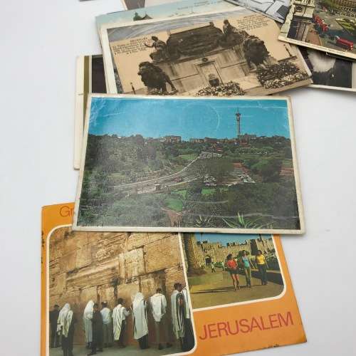 Lot of 60 vintage and antique post cards - used and unused