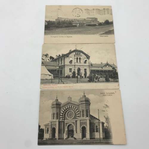 Lot of 11 antique post cards with Pretoria Buildings - all over 100 years old