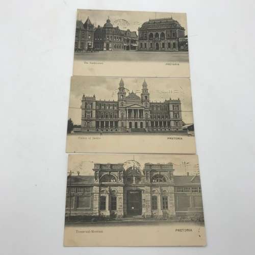 Lot of 11 antique post cards with Pretoria Buildings - all over 100 years old