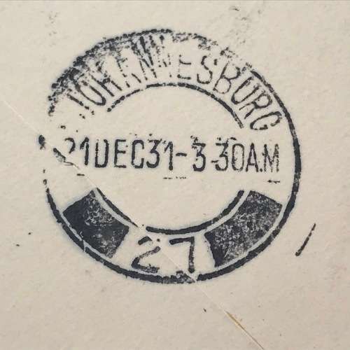 Southern Rhodesia 1931 Christmas Flight cover with Experimental Flight rubber stamp