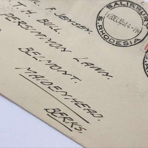 Southern Rhodesia 1931 Christmas Flight cover with Experimental Flight rubber stamp