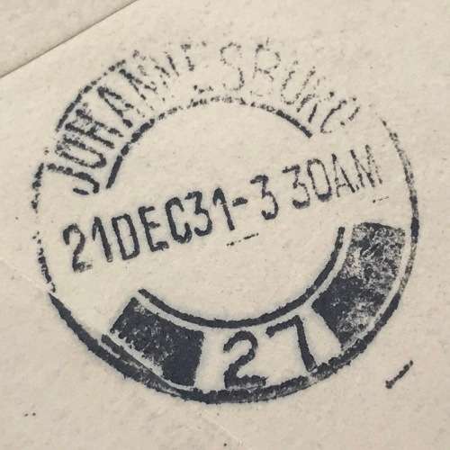 Southern Rhodesia 1931 Experimental Flight from Salisbury, Southern Rhodesia via Johannesburg