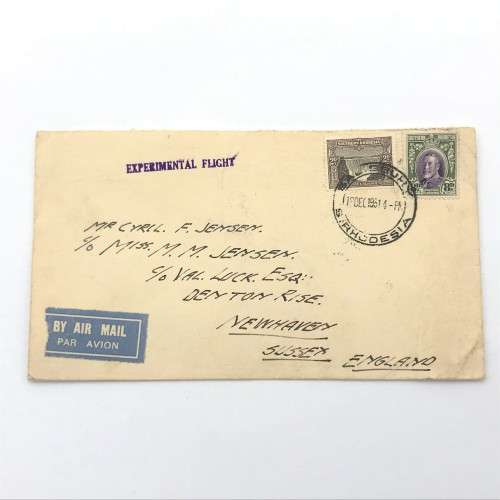 Southern Rhodesia 1931 Experimental Flight from Salisbury, Southern Rhodesia via Johannesburg