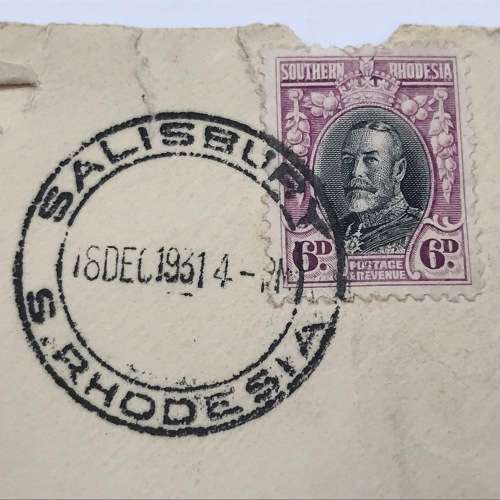 Southern Rhodesia 1931 Experimental Flight from Salisbury, South Africa redirected to Norhslope