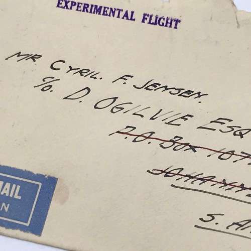 Southern Rhodesia 1931 Experimental Flight from Salisbury, South Africa redirected to Norhslope