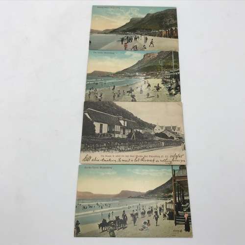 Lot of 14 antique post cards of Muizenburg beach and scenes