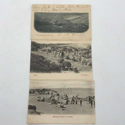 Lot of 14 antique post cards of Muizenburg beach and scenes
