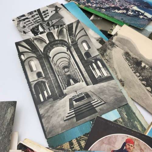 Lot of 60 vintage/antique post cards - used and unused