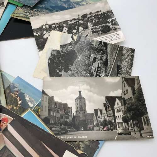 Lot of 60 vintage/antique post cards - used and unused