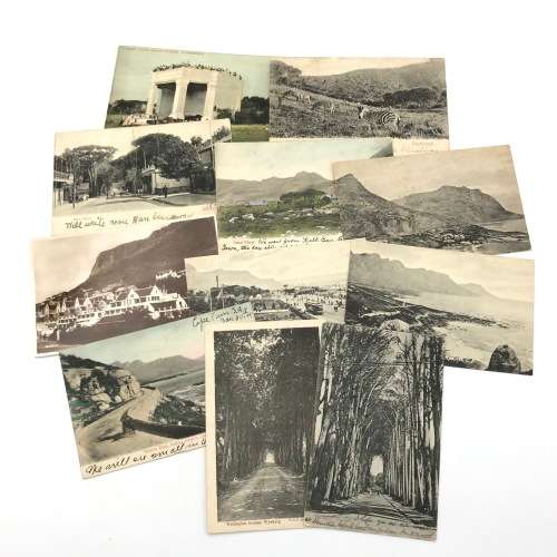 Lot of 11 vintage and antique post cards of Cape Town area