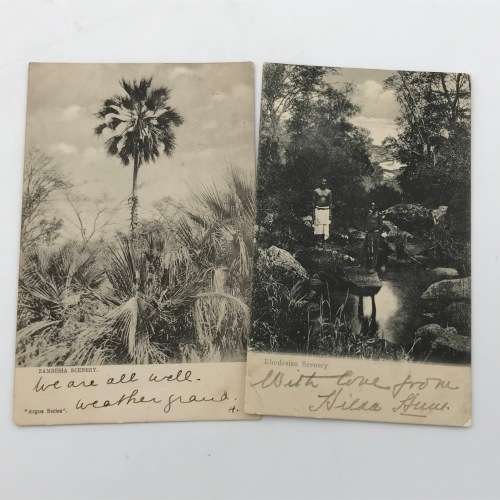 Lot of 7 old Rhodesia area post cards