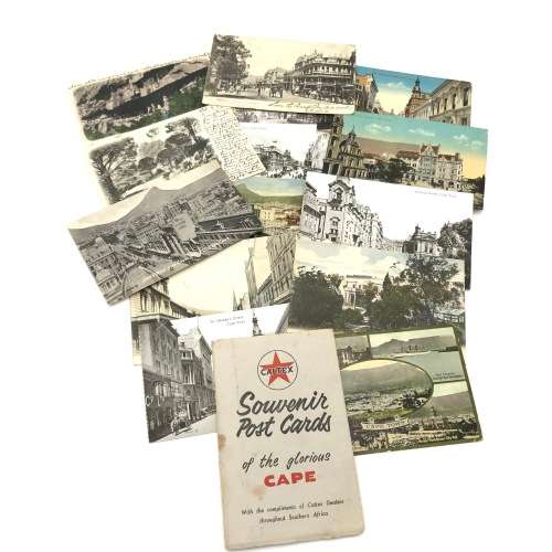 Lot of 20 antique post cards with Cape Town scenes - used and unused