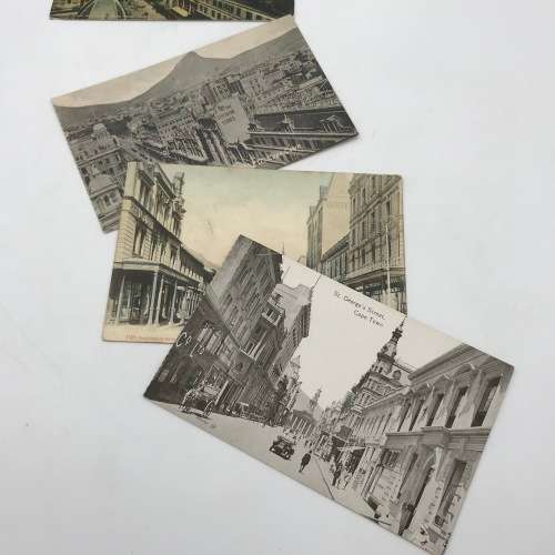 Lot of 20 antique post cards with Cape Town scenes - used and unused