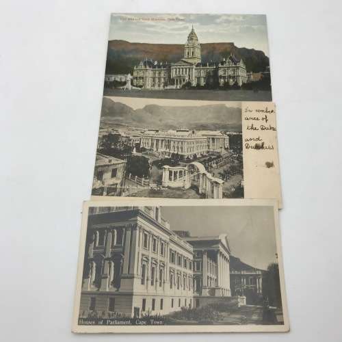 Lot of 10 vintage and antique post cards of Cape Town buildings