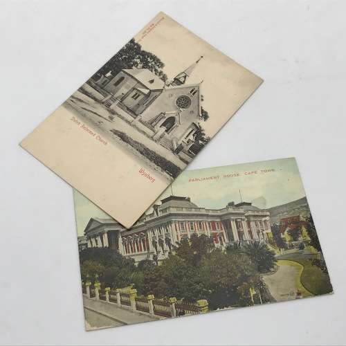 Lot of 10 vintage and antique post cards of Cape Town buildings