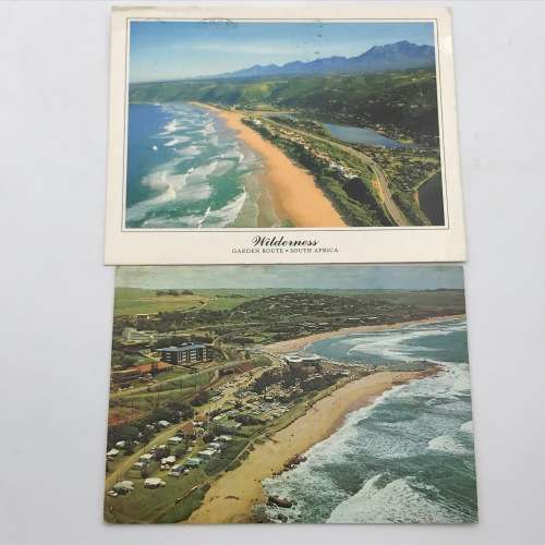 Lot of 8 vintage post cards with South African beaches