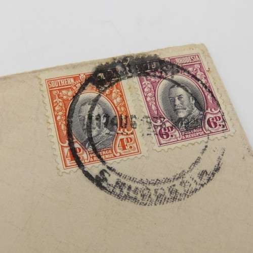 Early Airmail cover 1933 Salisbury, Southern Rhodesia to Berkshire, England - Flap torn