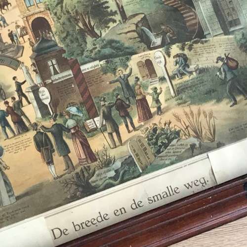 Vintage De Breede en de Smalle weg picture - frame 55,5 x 59,5cm and print 77,5 x 47cm