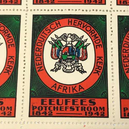 Nederduitsch Hermonde Kerk Afrika 1942 Potchefstroom Eufees program plus vol blad Eufeesfees seels