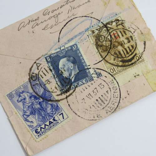 Postal cover - Airmail Greece to South Africa 6-6-1937