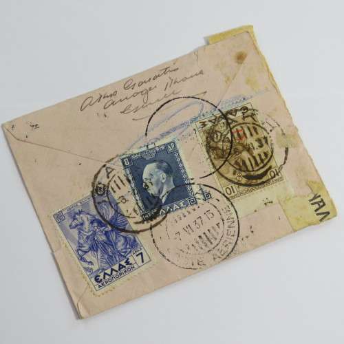 Postal cover - Airmail Greece to South Africa 6-6-1937